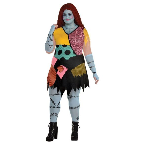 NWT Nightmare Before Christmas Sally Adult Women Halloween Costume Size 4XL - Picture 1 of 3